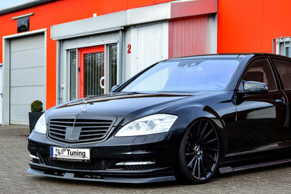 CUP Frontspoilerlippe ABS Mercedes Benz S-Klasse, V221 Schwarz Matt