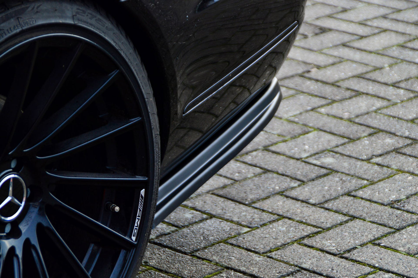 Heckansatz Seitenteile ABS Mercedes Benz S-Klasse, V221 Schwarz Matt