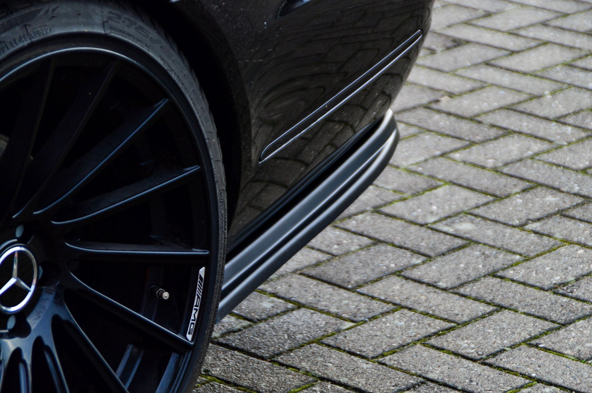 Heckansatz Seitenteile ABS Mercedes Benz S-Klasse, V221 Schwarz Matt