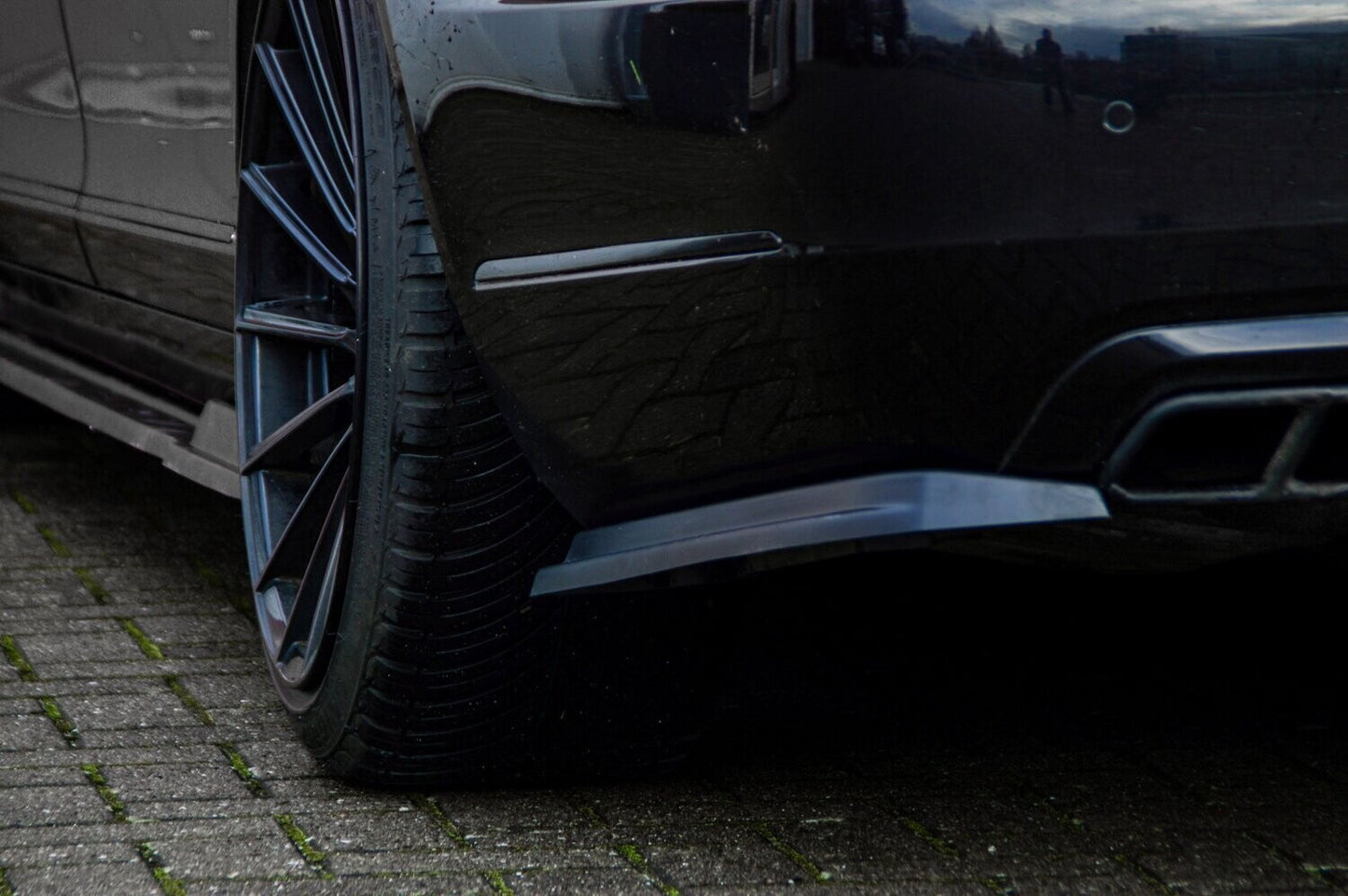 Heckansatz Seitenteile ABS Mercedes Benz S-Klasse, W221 Schwarz Glanz