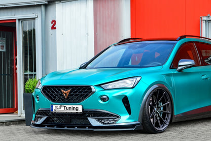 CUP Frontspoilerlippe ABS mit Seitenwing Cupra Formentor Schwarz Glanz