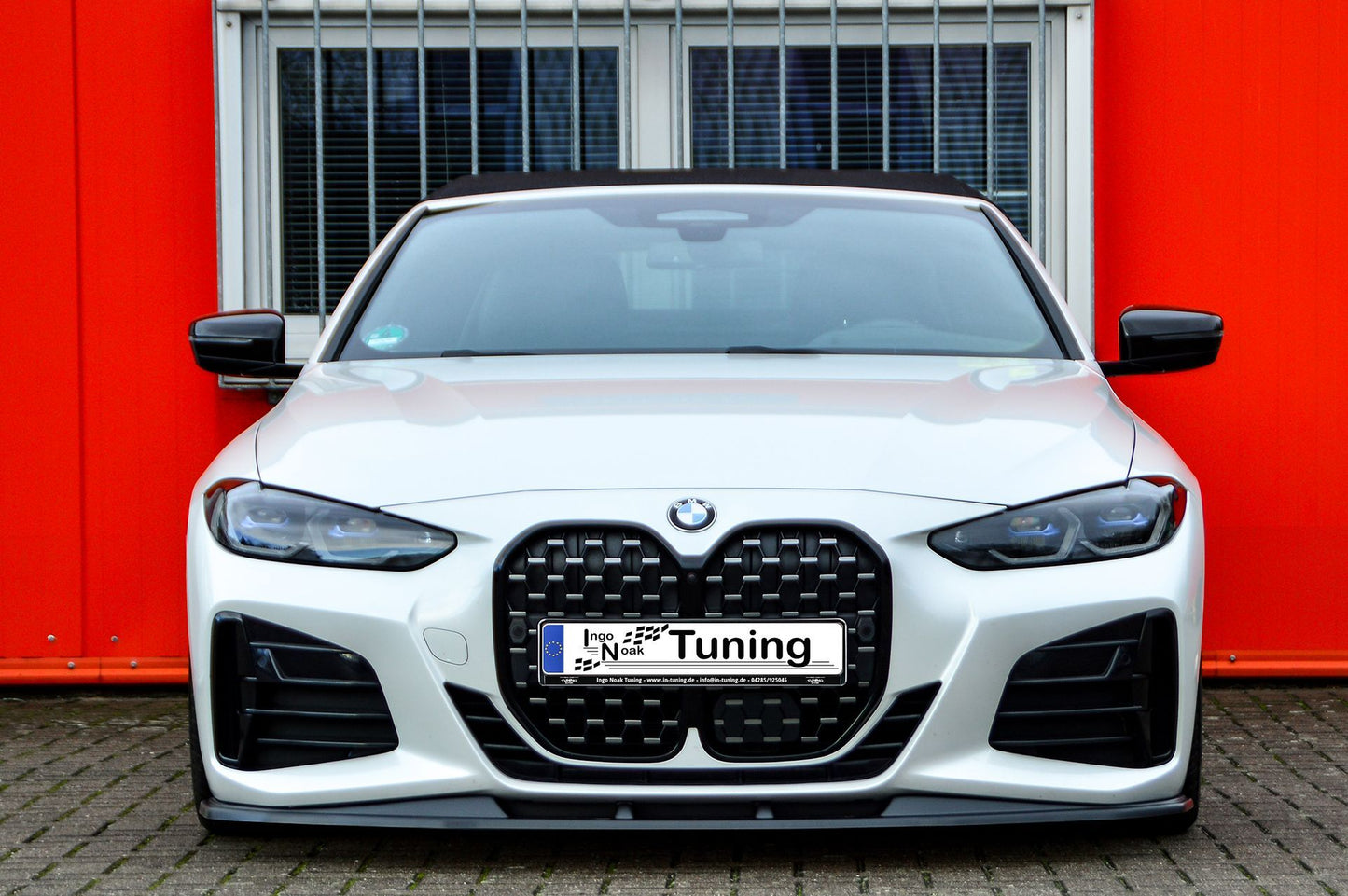 CUP Frontspoilerlippe ABS BMW 4er, G22 + G23, M440i+M440D Schwarz Glanz