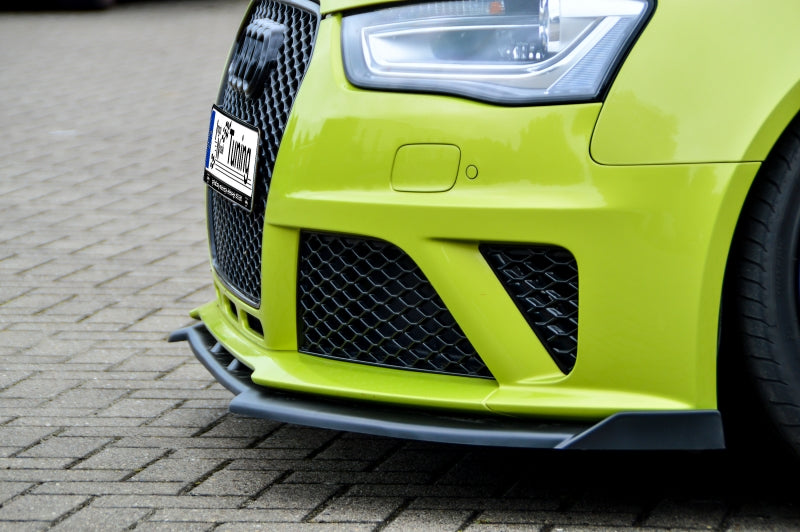 CUP Frontspoilerlippe ABS mit Seitenwing Audi RS4, B8 Schwarz Glanz