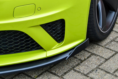 CUP Frontspoilerlippe ABS mit Seitenwing Audi RS4, B8 Schwarz Glanz