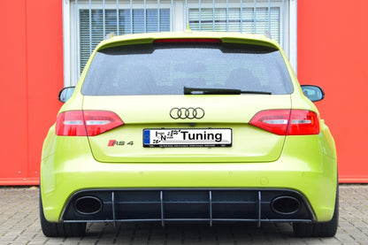Gefräster Heckansatz Audi RS4, B8 Bj.:2012-2015 Schwarz Matt