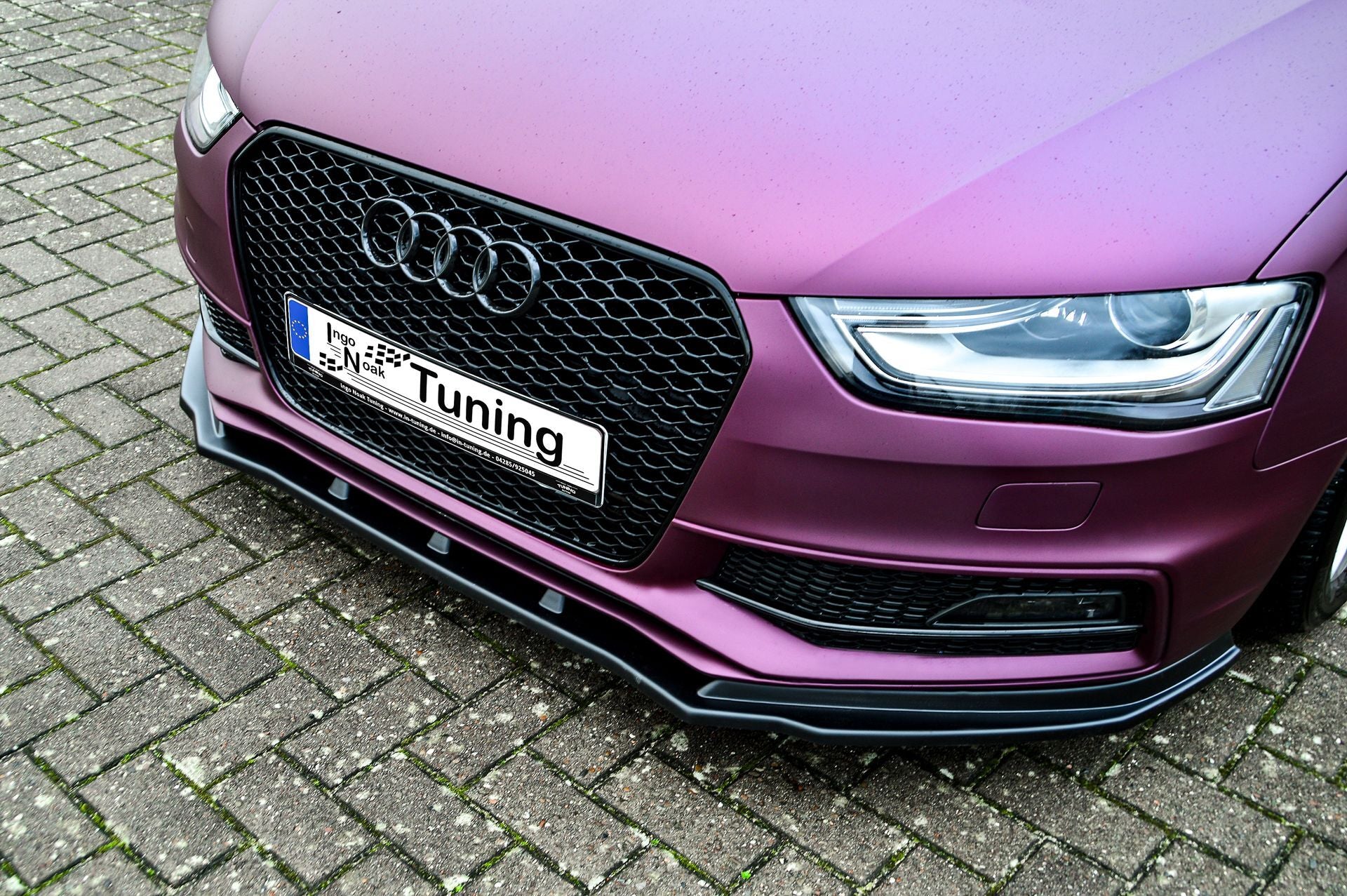 CUP Frontspoilerlippe ABS Audi S4, B8 Bj.:2011-2015 Schwarz Matt