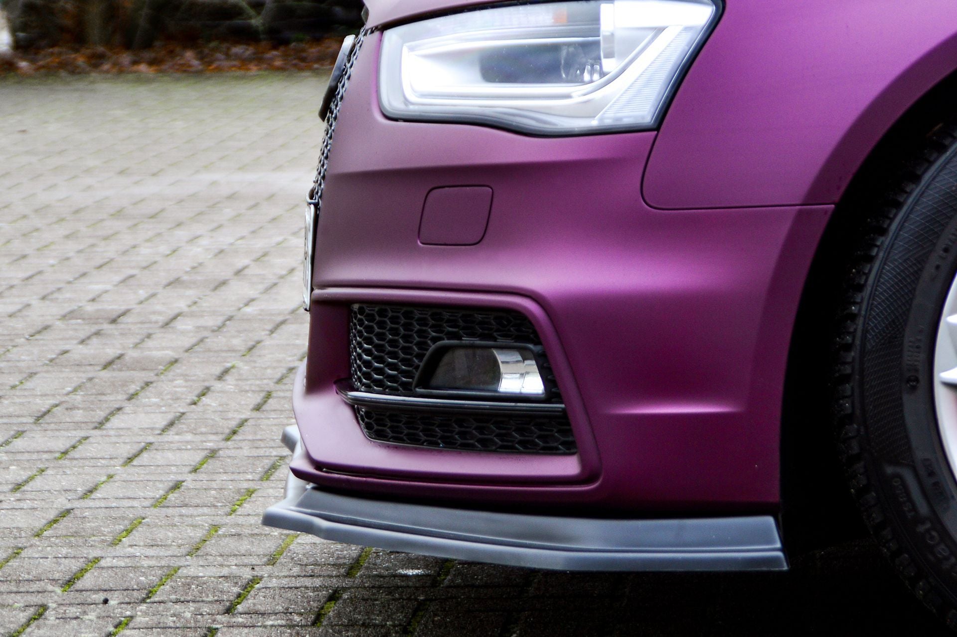 CUP Frontspoilerlippe ABS Audi S4, B8 Bj.:2011-2015 Schwarz Matt