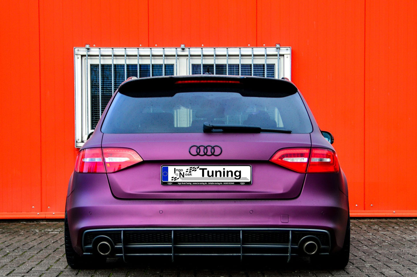Gefräster Heckansatz Audi A4 / B8 Facelift S-Line S4 B8 Schwarz Matt