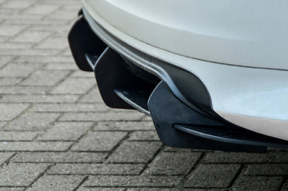 Gefräster Heckansatz Audi S3, Typ 8P, S3 Sportback 8PA Schwarz Matt