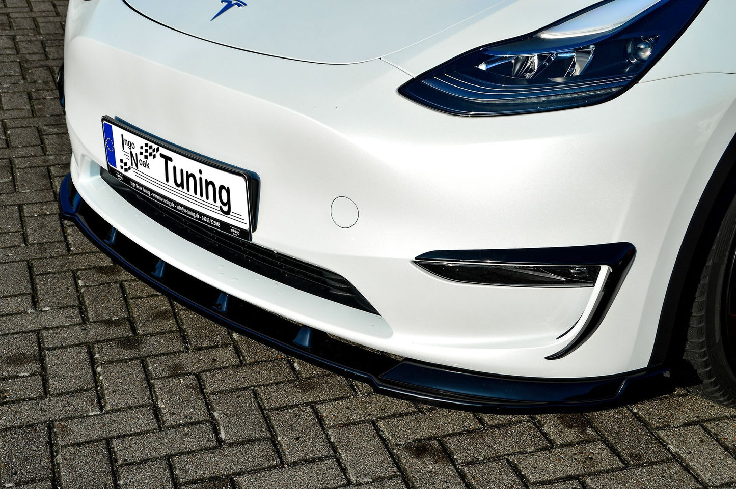 CUP Frontspoilerlippe ABS Tesla Model Y Bj.:2020- Schwarz Glanz