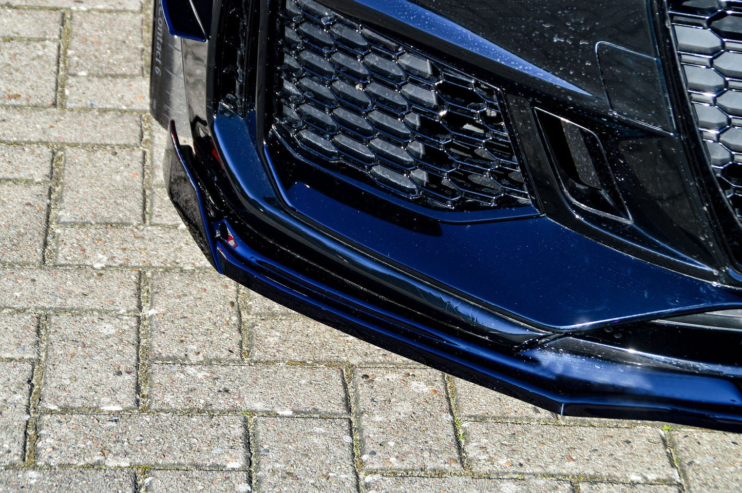 CUP Frontspoilerlippe ABS mit Seitenwing Audi RS5 B9, F5 Schwarz Matt