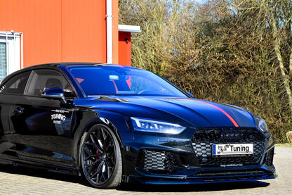 CUP Frontspoilerlippe ABS mit Seitenwing Audi RS5 B9, F5 Schwarz Matt