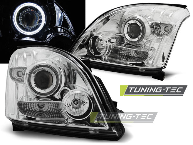 Tuning-Tec CCFL Angel Eyes Scheinwerfer für Toyota Land Cruiser 120 03-09 chrom