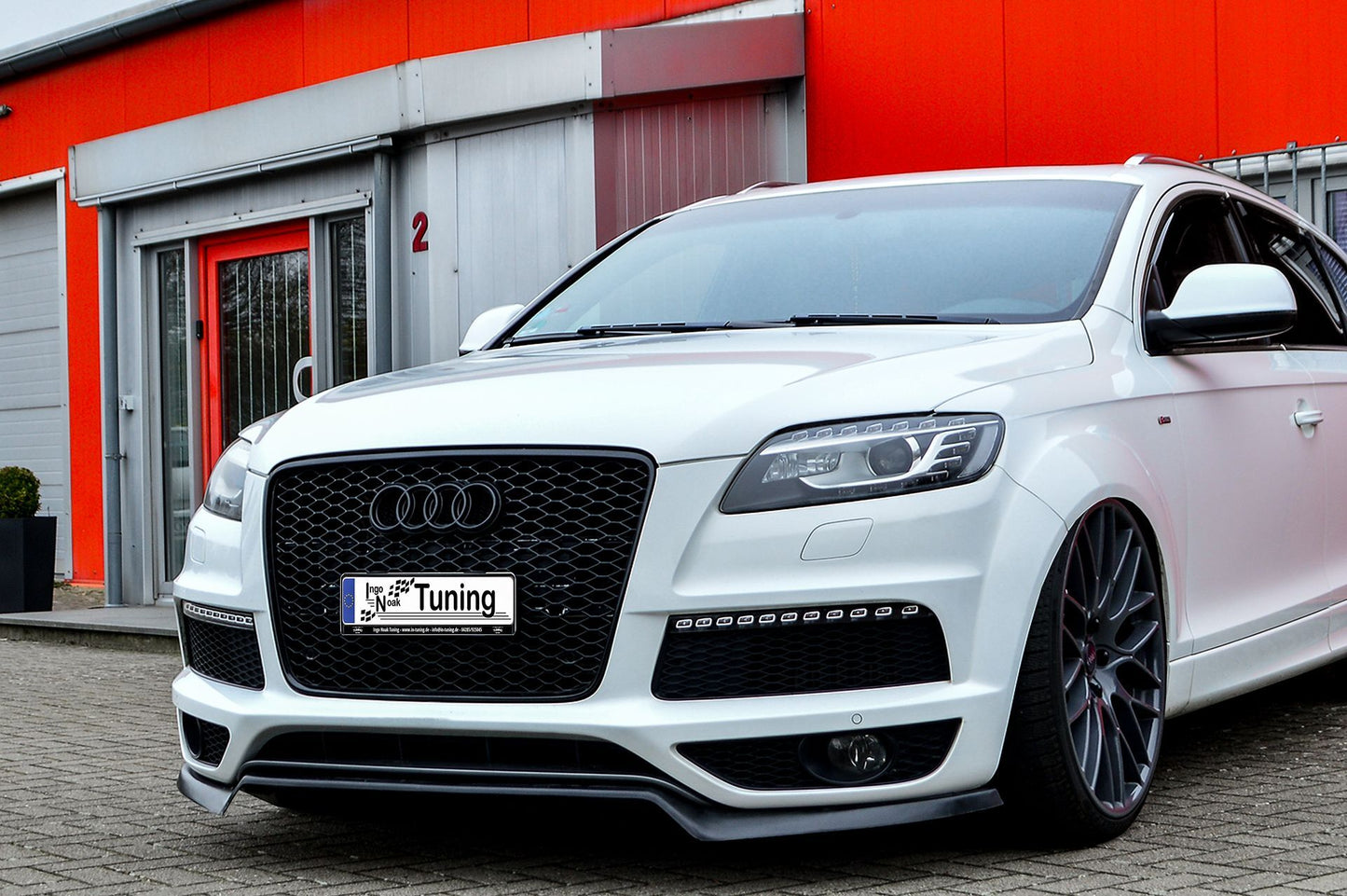 CUP Frontspoilerlippe ABS Audi Q7 4L Bj.: 2009-2015 Schwarz Matt