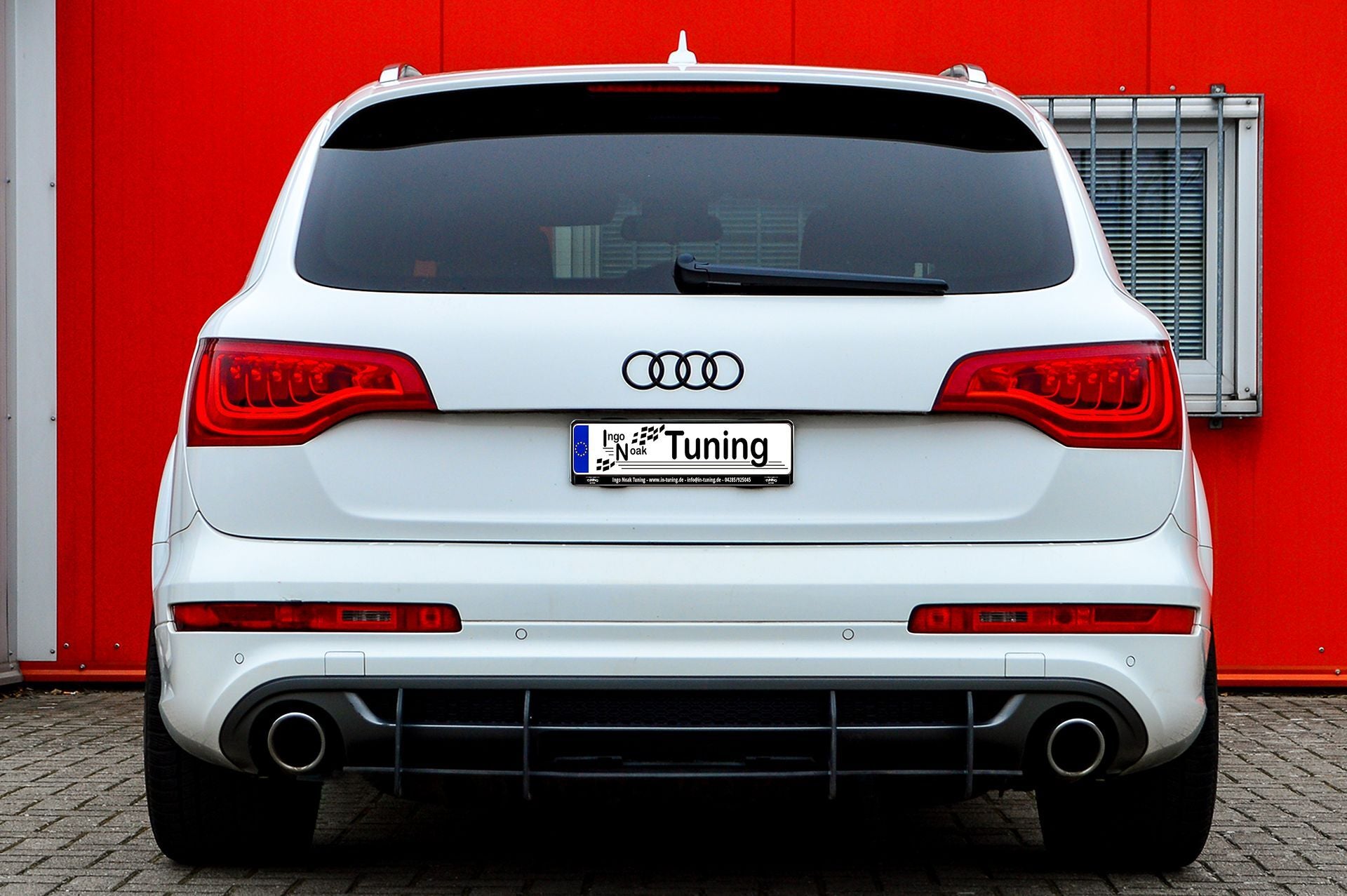 Gefräster Heckansatz Audi Q7 4L Bj.: 2009-2015 Schwarz Matt