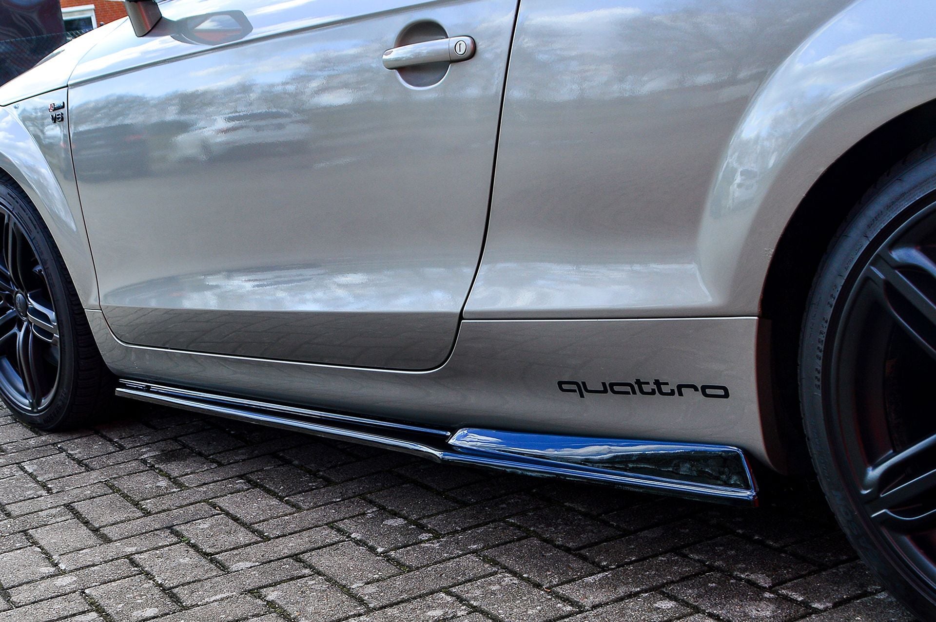 CUP Seitenschweller Wing Audi TT RS, 8J Ab Bj.: 2009- Schwarz Matt
