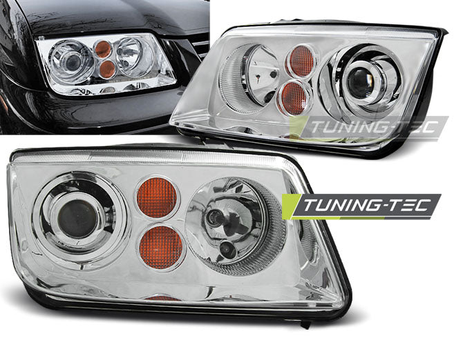Tuning-Tec Klarglas Xenon für Scheinwerfer VW Bora 98-05 chrom