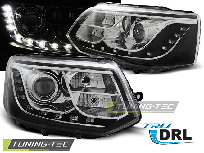 Tuning-Tec LED Tagfahrlicht Scheinwerfer für VW T5 GP (Facelift) 10-15 chrom