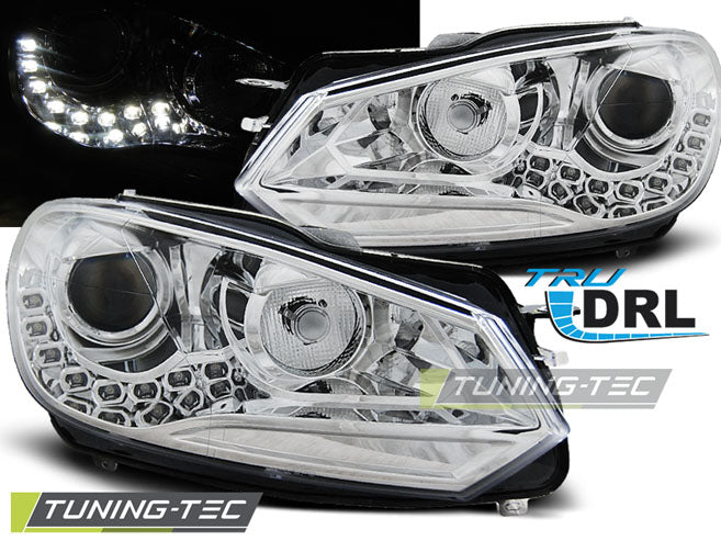 Tuning-Tec LED Tagfahrlicht Scheinwerfer VW Golf 6 08-12 chrom