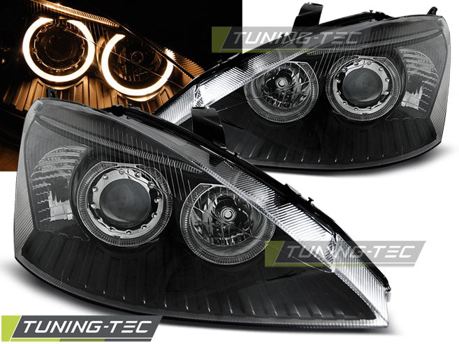 Tuning-Tec Angel Eyes Scheinwerfer für Ford Focus 1 Facelift 01-04 schwarz