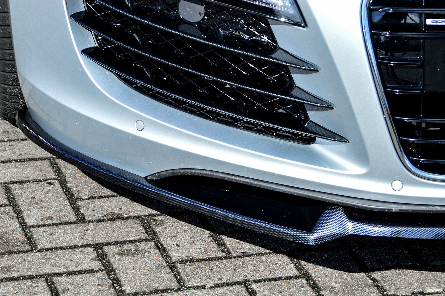 CUP Frontspoilerlippe ABS Audi R8, 42 Bj.: 2006-2015 Schwarz Glanz