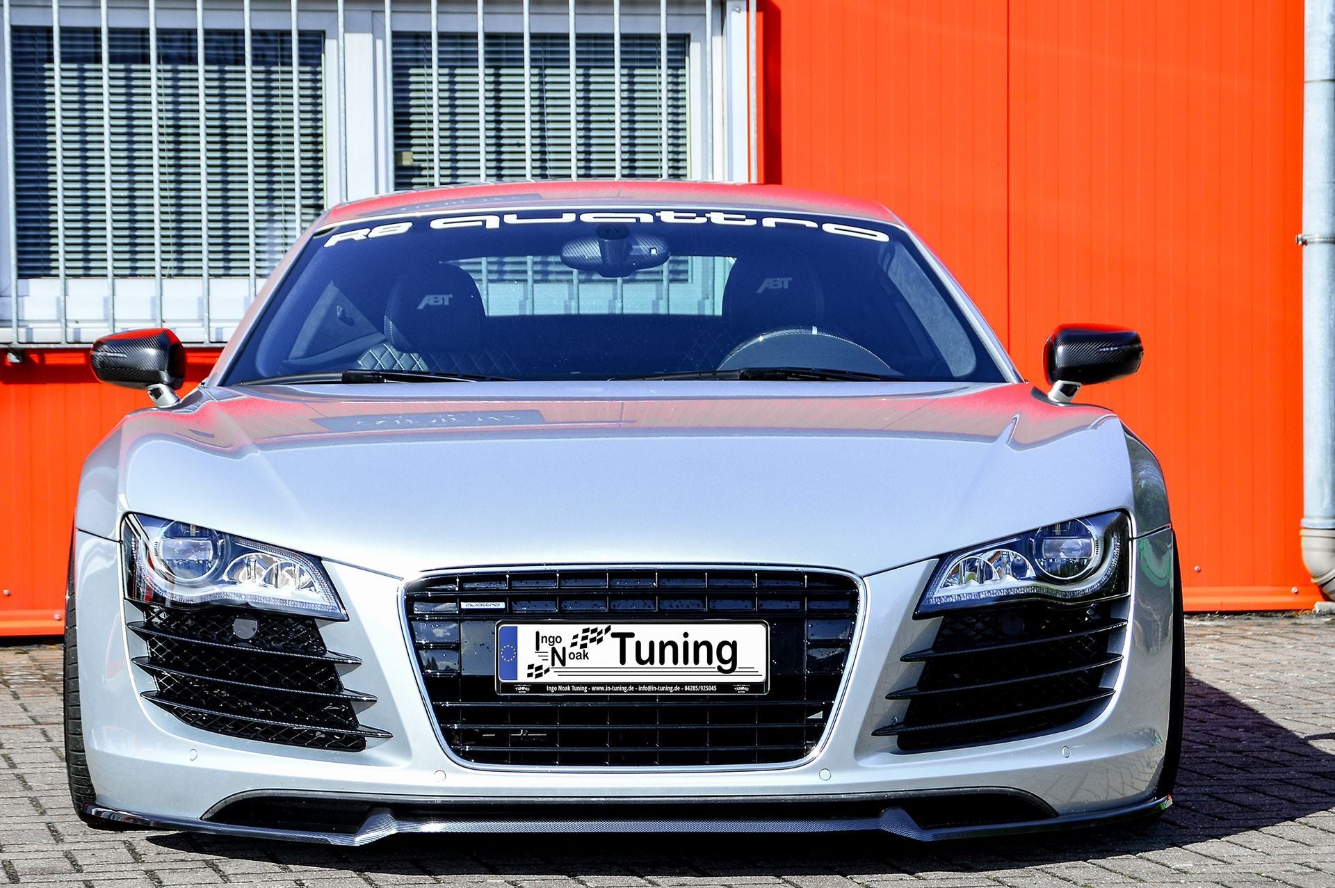 CUP Frontspoilerlippe ABS Audi R8, 42 Bj.: 2006-2015 Schwarz Glanz