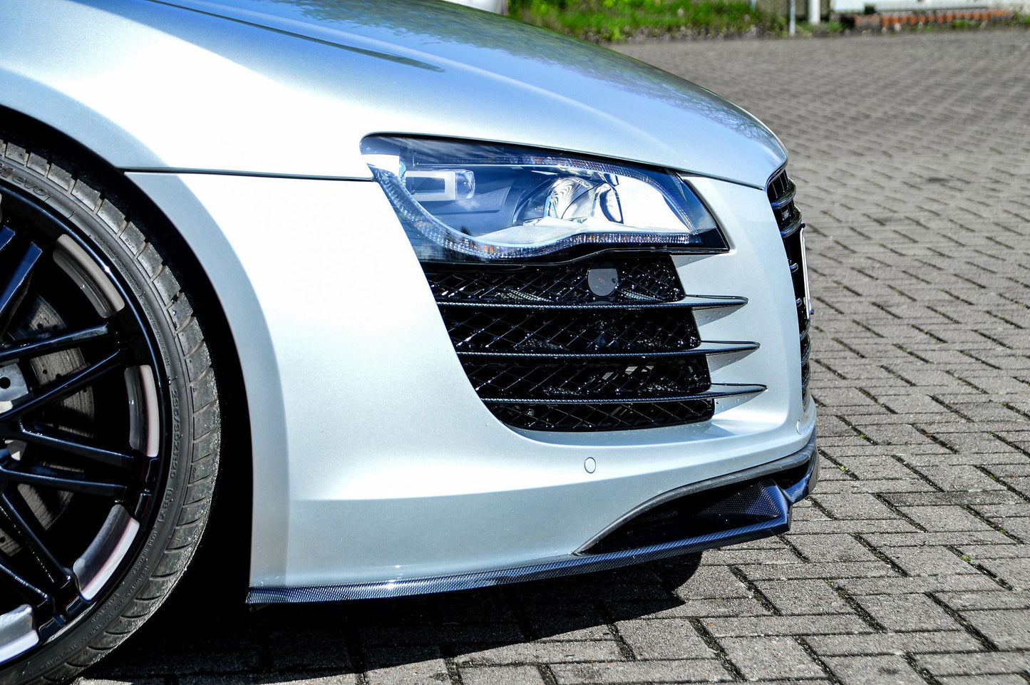 CUP Frontspoilerlippe ABS Audi R8, 42 Bj.: 2006-2015 Schwarz Glanz