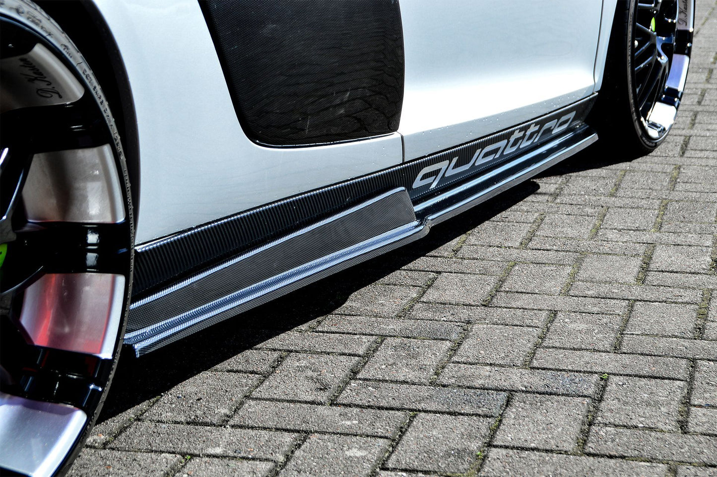CUP Seitenschweller Audi R8, 42 Bj.: 2006-2015 Schwarz Glanz