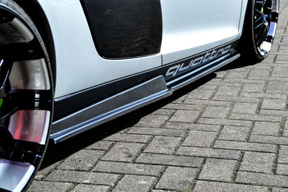 CUP Seitenschweller Audi R8, 42 Bj.: 2006-2015 Schwarz Glanz