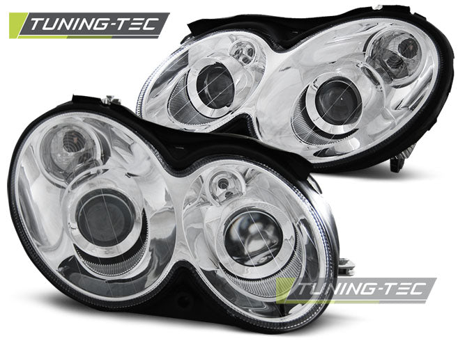 Tuning-Tec Klarglas Scheinwerfer für Mercedes Benz CLK W209 03-10 chrom