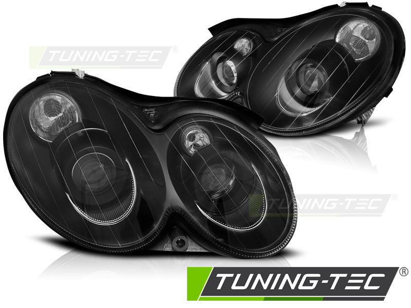 Tuning-Tec Klarglas Scheinwerfer für Mercedes Benz CLK W209 03-10 schwarz