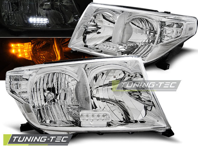 Tuning-Tec Scheinwerfer für Toyota Land Cruiser FJ200 07-12 chrom mit LED Blinker