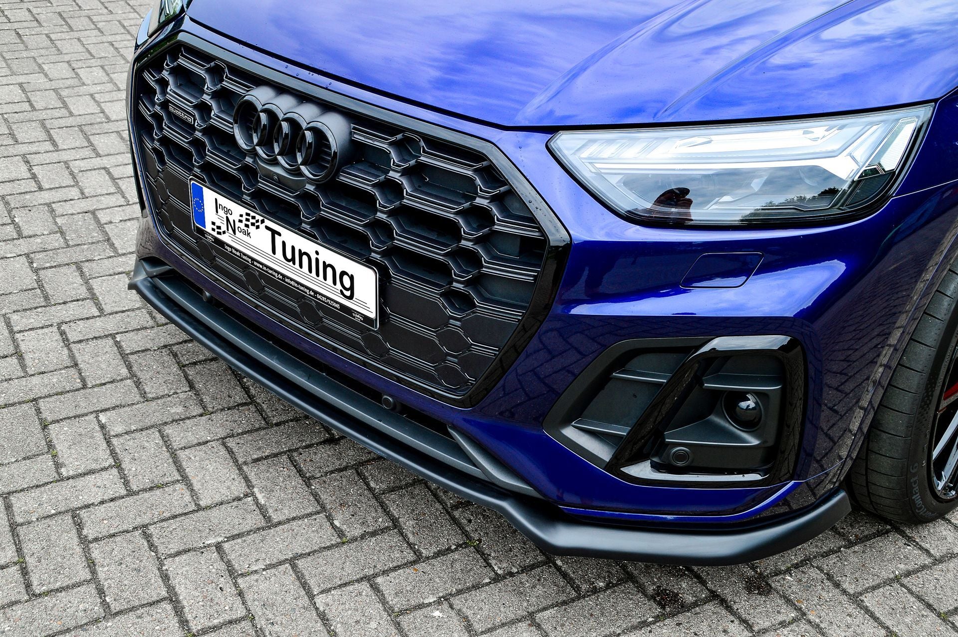 CUP Frontspoilerlippe ABS Audi Q5 FY (FYB) ab Bj.: 2020- Schwarz Glanz