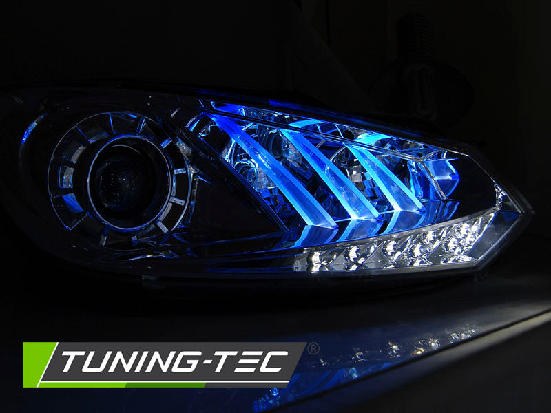 Tuning-Tec LED Tagfahrlicht Scheinwerfer für VW Golf 6 08-12 chrom