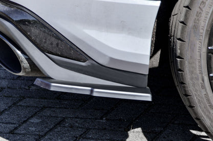 Heckansatz Seitenteile ABS Audi RS Q3 F3 ab Bj.: 2019- Schwarz Glanz
