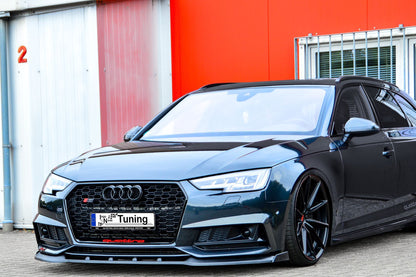 CUP Frontspoilerlippe ABS mit Seitenwing Audi A4 B9 Schwarz Matt
