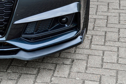 CUP Frontspoilerlippe ABS mit Seitenwing Audi S4 Typ: B9 Schwarz Glanz