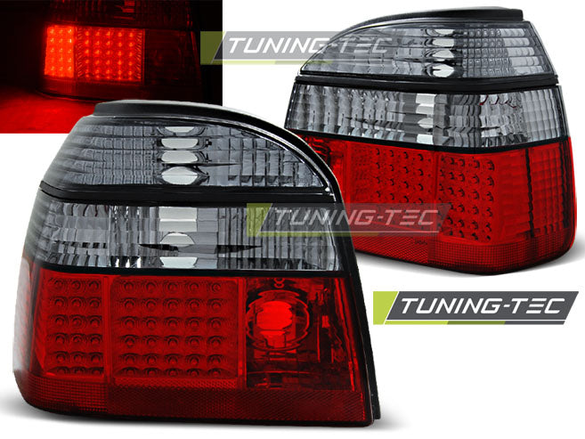 Tuning-Tec LED Rückleuchten für VW Golf 3 (III) 91-97 rot/rauch