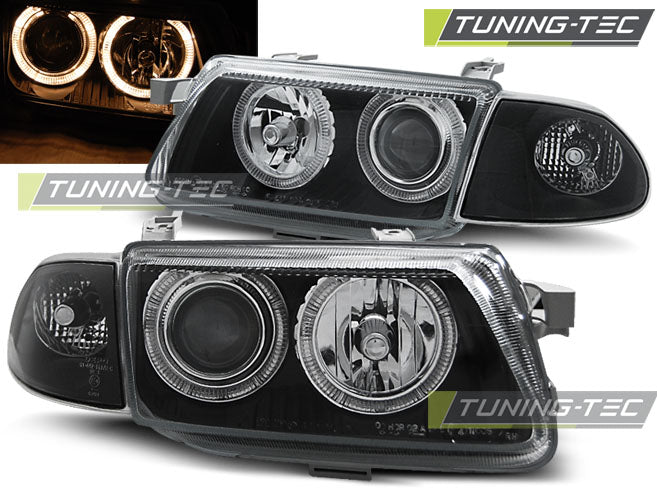 Tuning-Tec Angel Eyes Scheinwerfer für Opel Astra F 94-97 schwarz