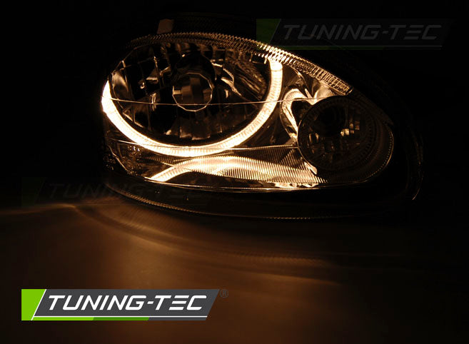 Tuning-Tec LED Angel Eyes Scheinwerfer für Opel Corsa B 93-00 chrom