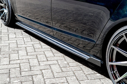 Seitenschwellersatz mit Wing Audi A6 4F Bj.: 2004-2008 Schwarz Matt