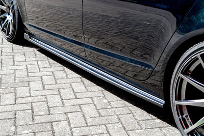 Seitenschwellersatz mit Wing Audi A6 4F Bj.: 2004-2008 Schwarz Glanz