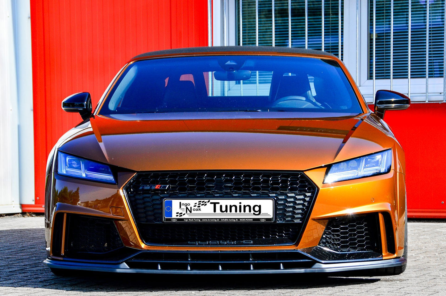 CUP Frontspoilerlippe ABS Audi TT RS, 8S Bj.: 2016-2018 Schwarz Matt