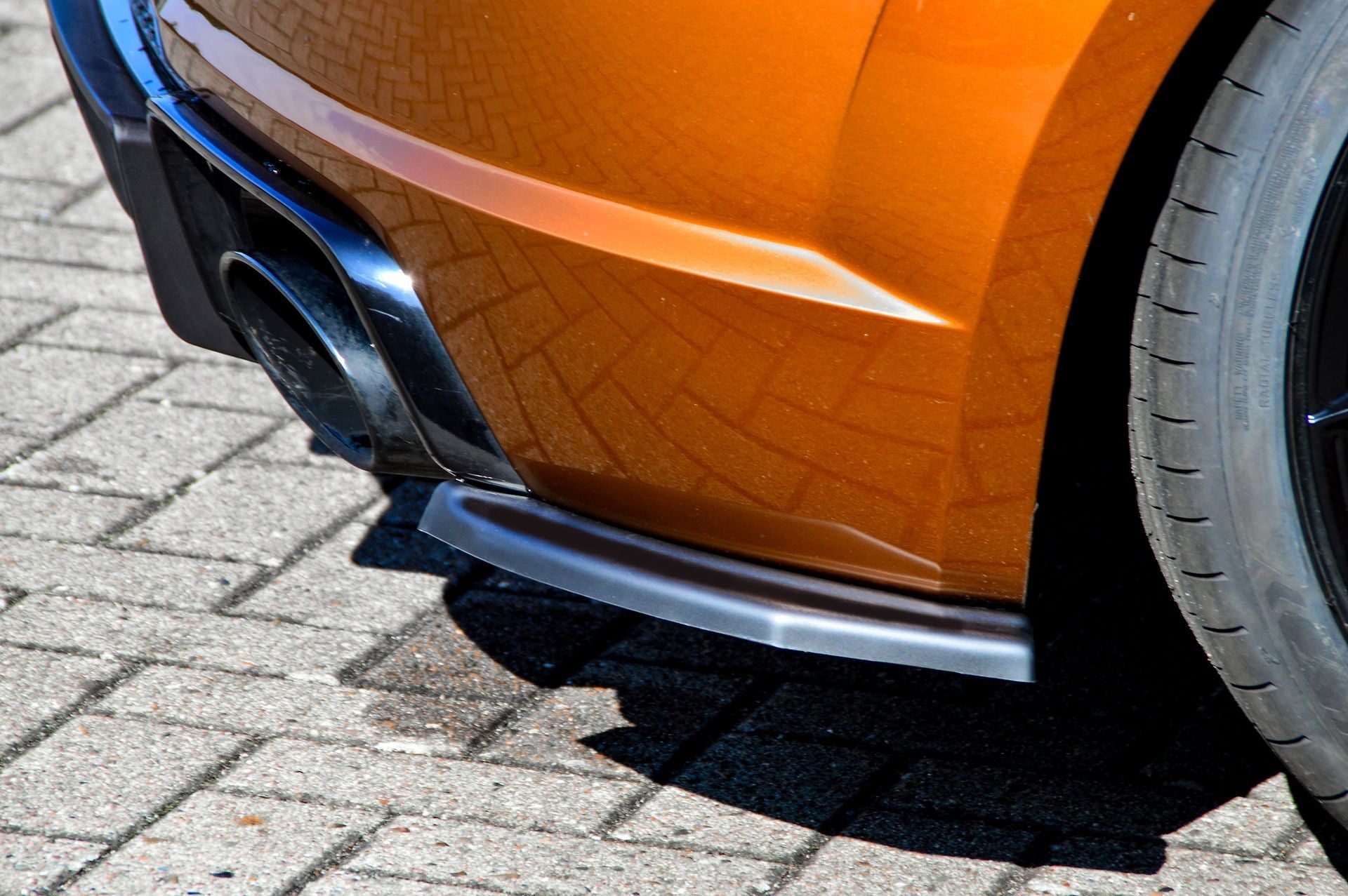 Heckansatz Seitenteile ABS Audi TT RS, 8S Bj.: 2016-2018 Schwarz Glanz