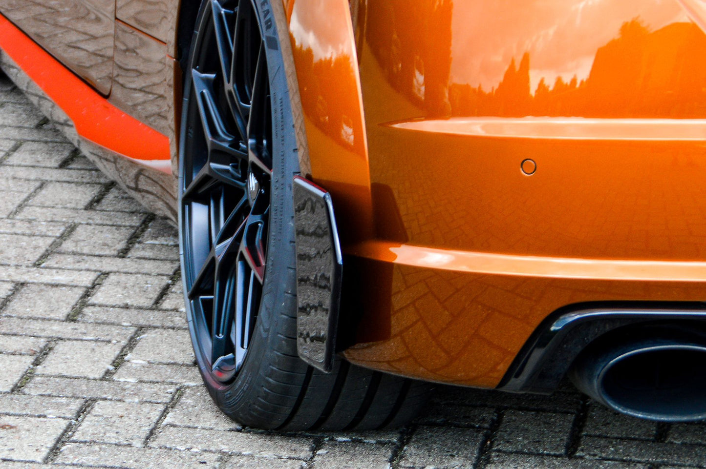 Hintere Seiten Flaps/Flicks Audi TT RS, 8S Bj.: 2016-2018 Schwarz Glanz