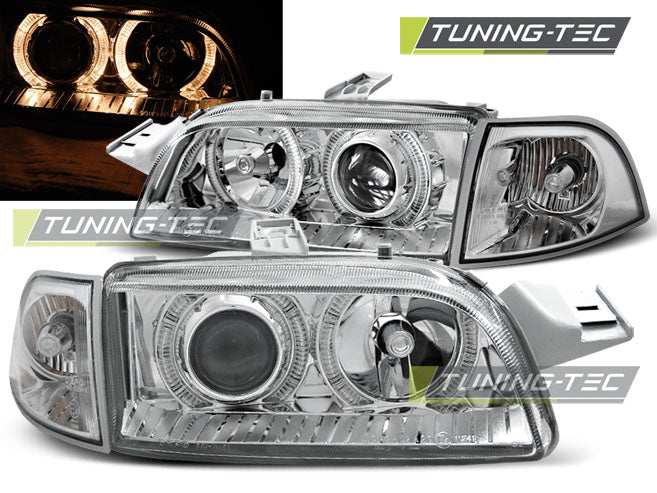 Tuning-Tec Angel Eyes Scheinwerfer für Fiat Punto 1 (Typ 188) 93-99 chrom