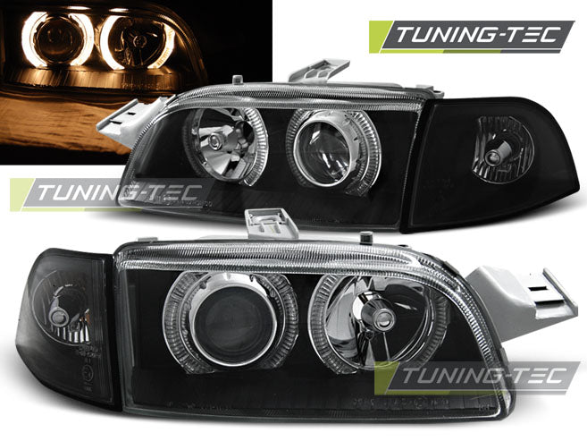 Tuning-Tec Angel Eyes Scheinwerfer für Fiat Punto 1 (Typ 188) 93-99 schwarz