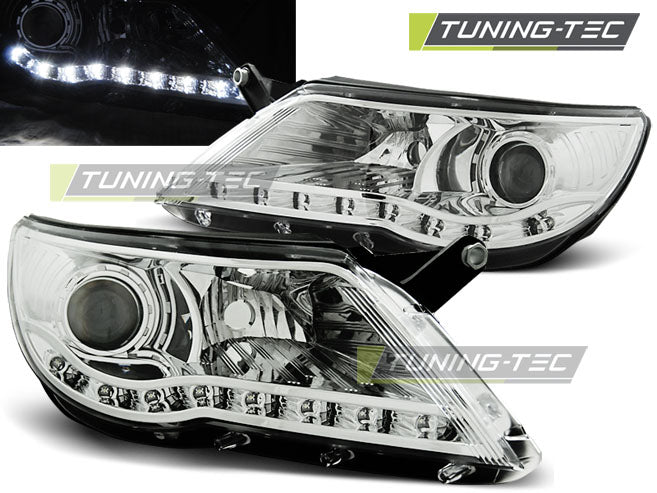 Tuning-Tec LED Tagfahrlicht Scheinwerfer für VW Tiguan (5N) 07-11 chrom
