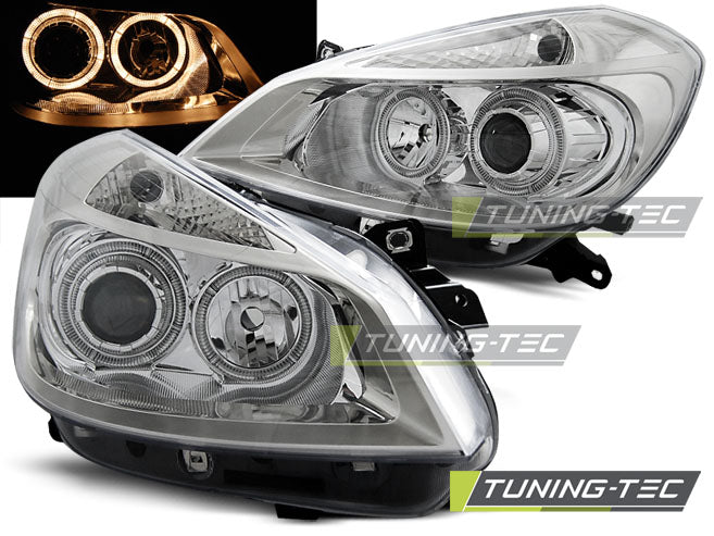 Tuning-Tec Angel Eyes Scheinwerfer für Renault Clio 3 05-09 chrom