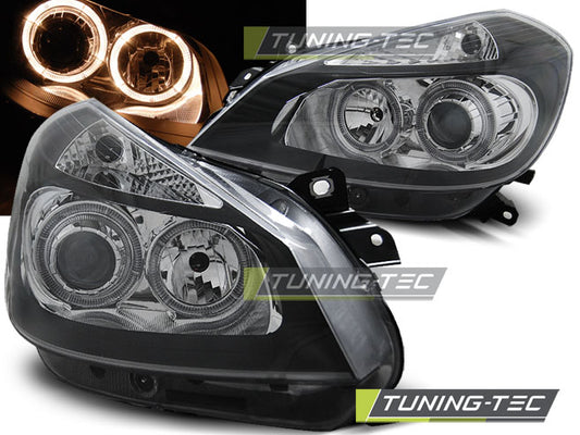 Tuning-Tec Angel Eyes Scheinwerfer für Renault Clio 3 05-09 schwarz